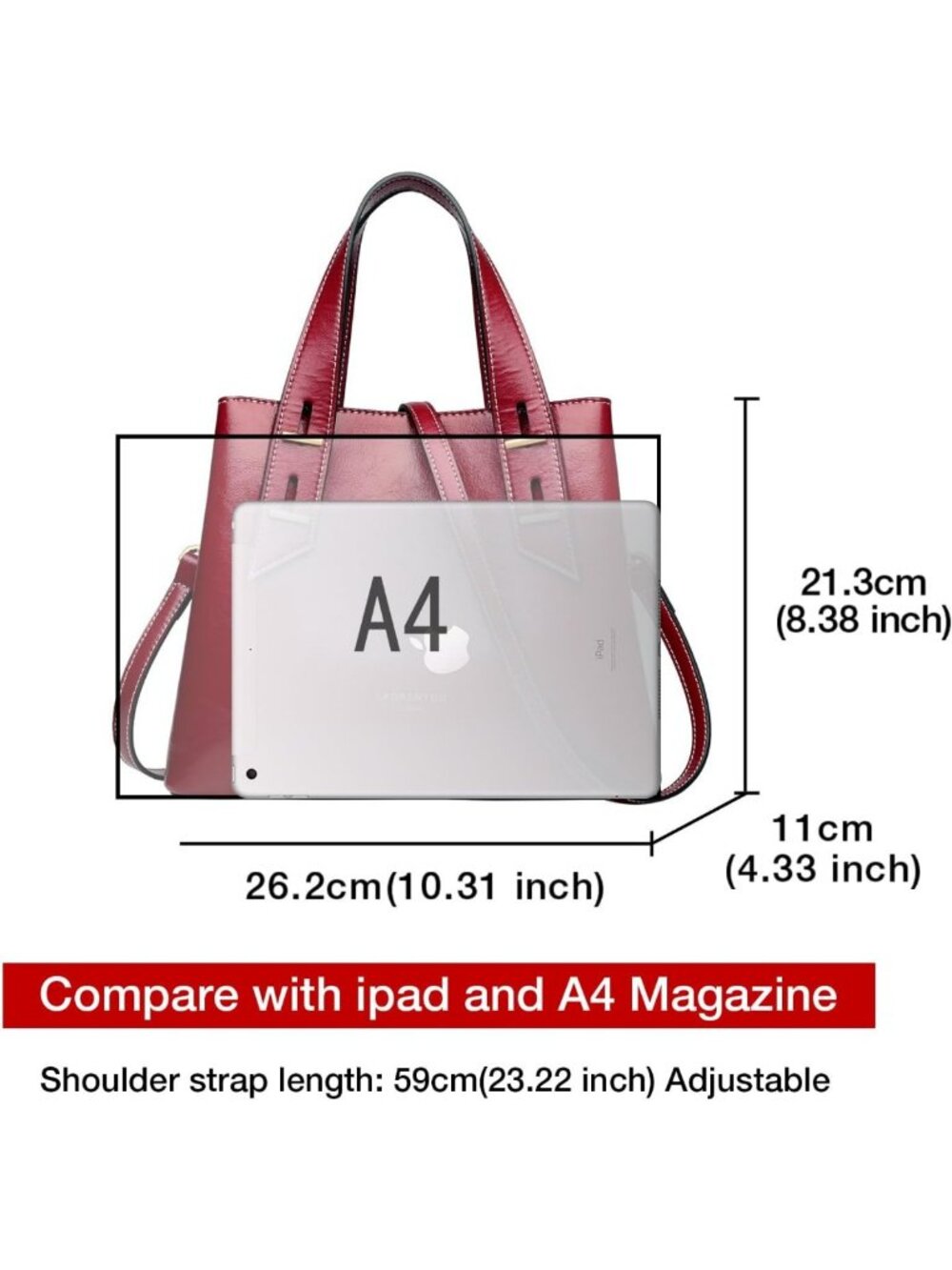 Stylish Genuine Leather Crossbody Satchel Handbags for Women - Versatile Tote - Picture 5 of 9